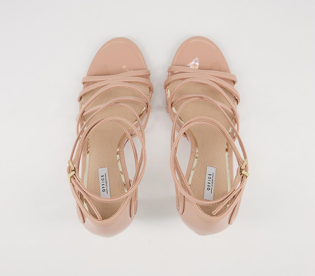 Office Headquarters Strappy Block Heel Sandals Office Headquarters Strappy Block Heel Sandals Nude Patent