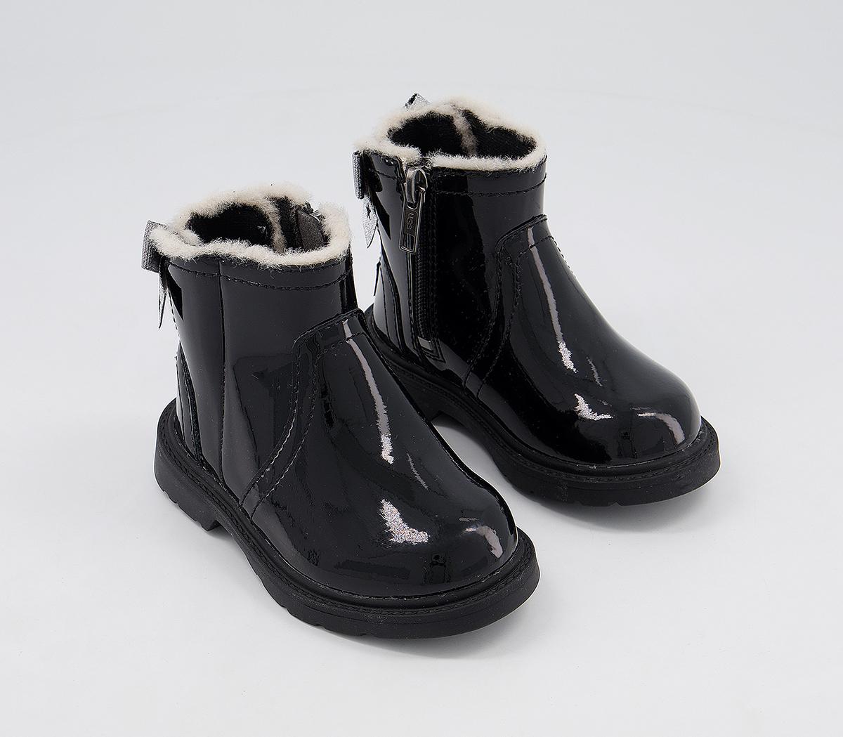 UGG Lynde Infant Boots Black Patent - Unisex