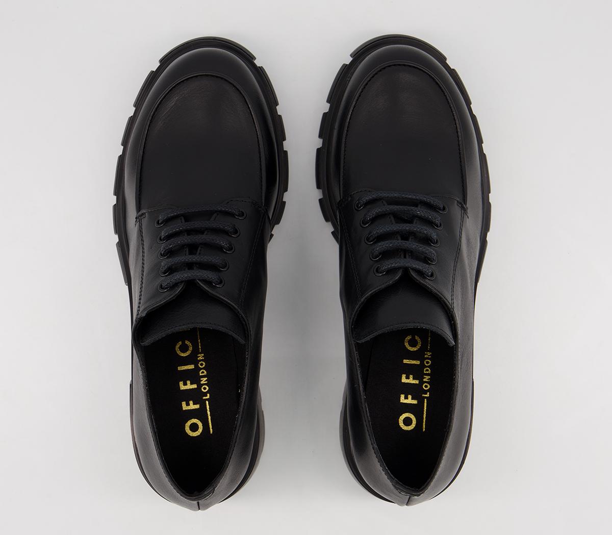 OFFICEMatcha Chunky Sole Lace UpSoft Black Leather