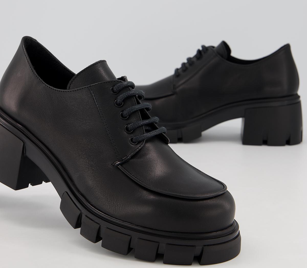 OFFICEMatcha Chunky Sole Lace UpSoft Black Leather