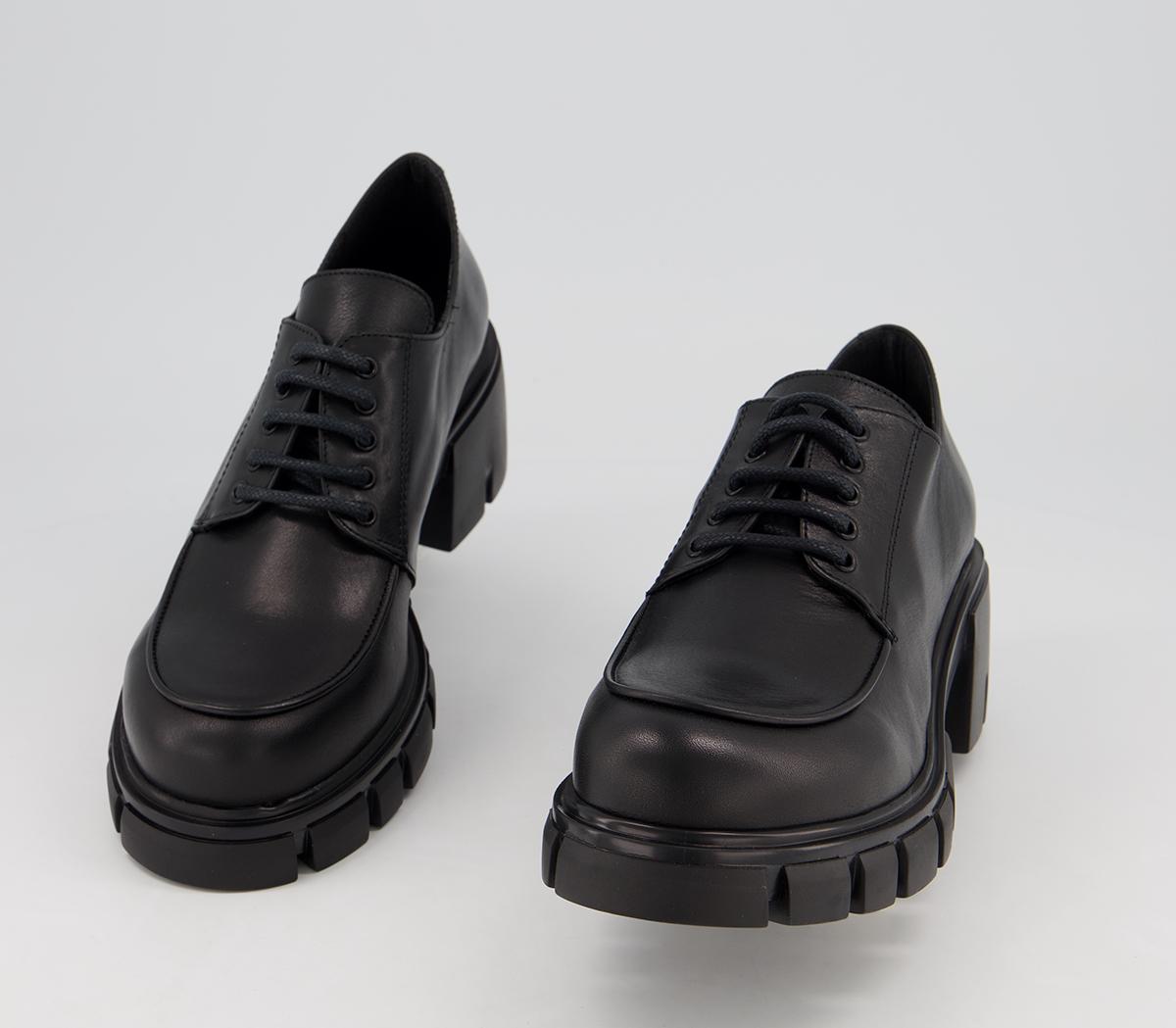 OFFICEMatcha Chunky Sole Lace UpSoft Black Leather