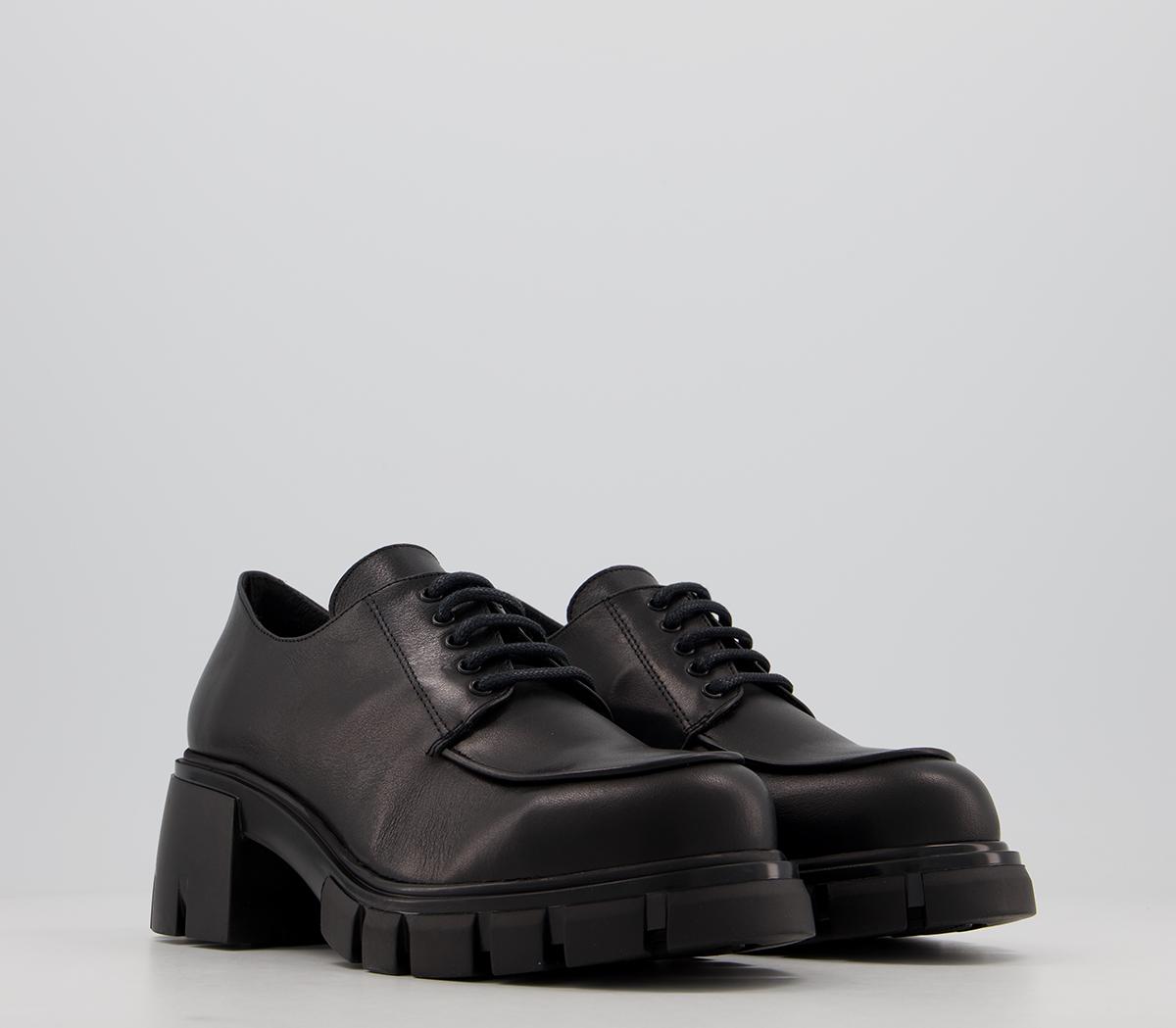 OFFICEMatcha Chunky Sole Lace UpSoft Black Leather