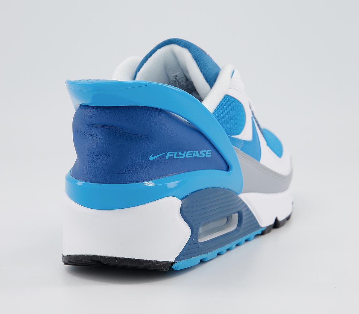 Laser Blue Nike Air 90 Flyease Nike Air Max 90 Flyease White Laser