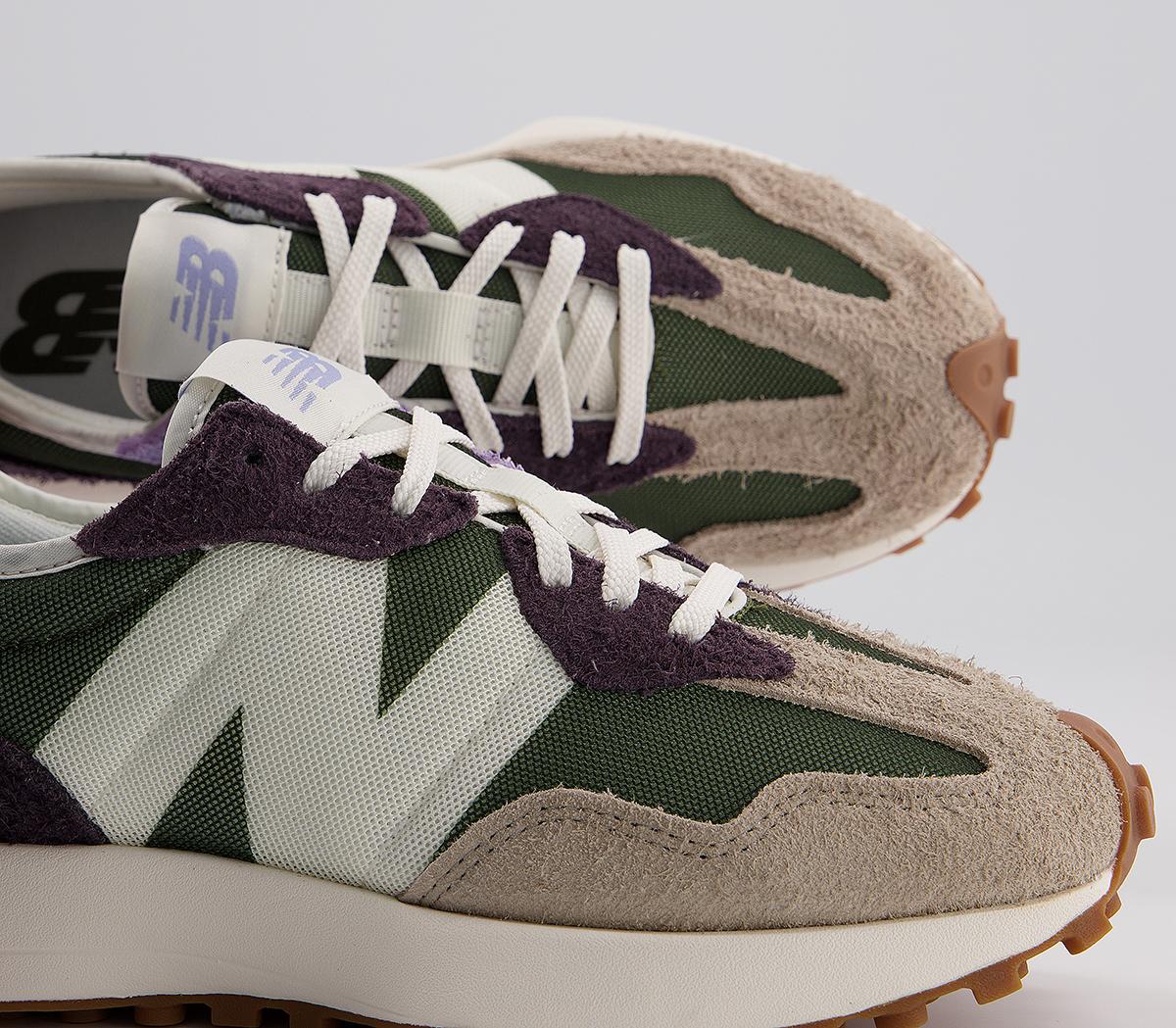 New Balance 327 Trainers Oak Leaf Green Mystic Purple - Women's