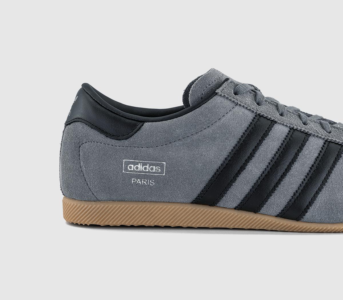 adidasParis TrainersGrey Core Black Gum