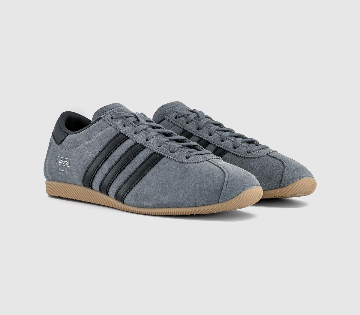 adidasParis TrainersGrey Core Black Gum