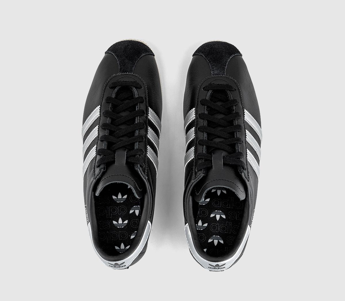 adidasParis TrainersCore Black Silver Metallic Cream White