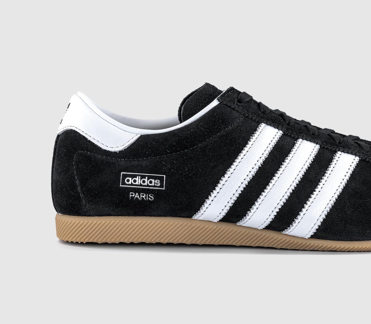 adidasParis TrainersCore Black White Gum