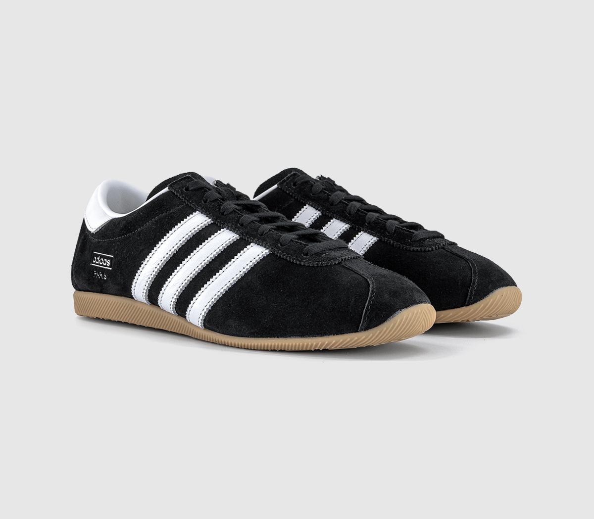 adidasParis TrainersCore Black White Gum