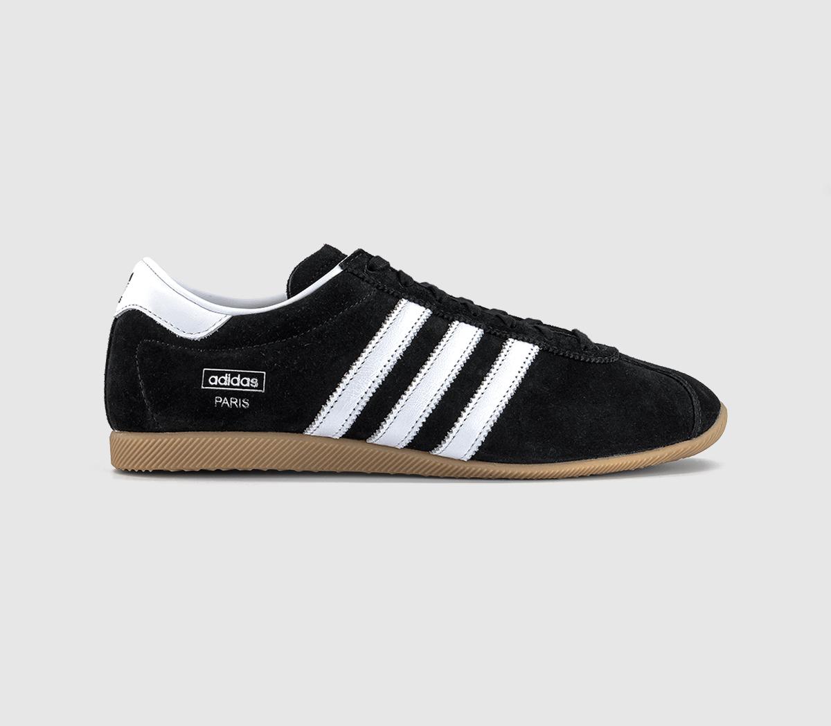 adidasParis TrainersCore Black White Gum