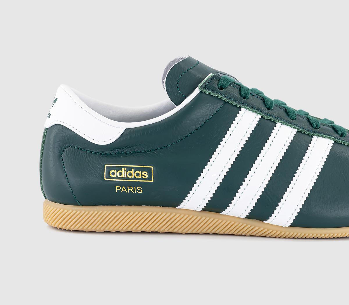 adidasParis TrainersCollegiate Green White Gum