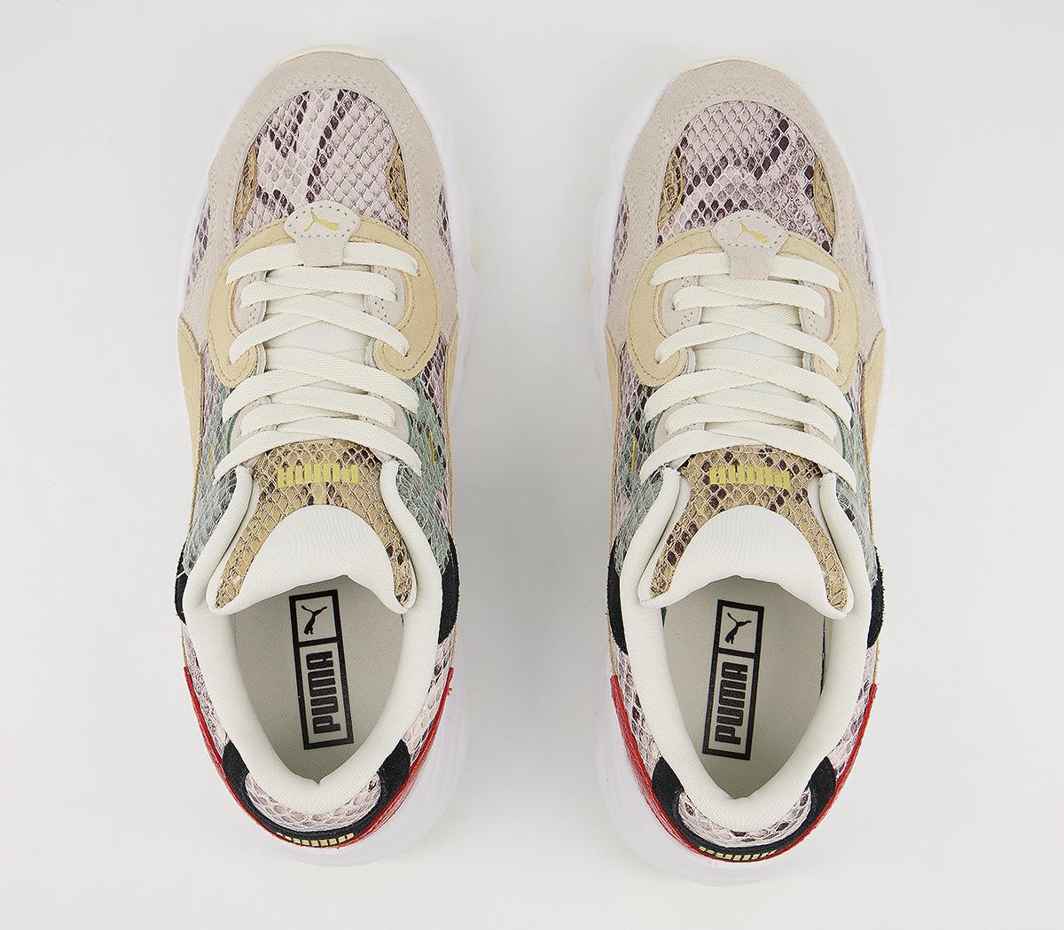 PUMA Pulsar Wedge Trainers Marshmallow Pale Khaki - Women's Trainers