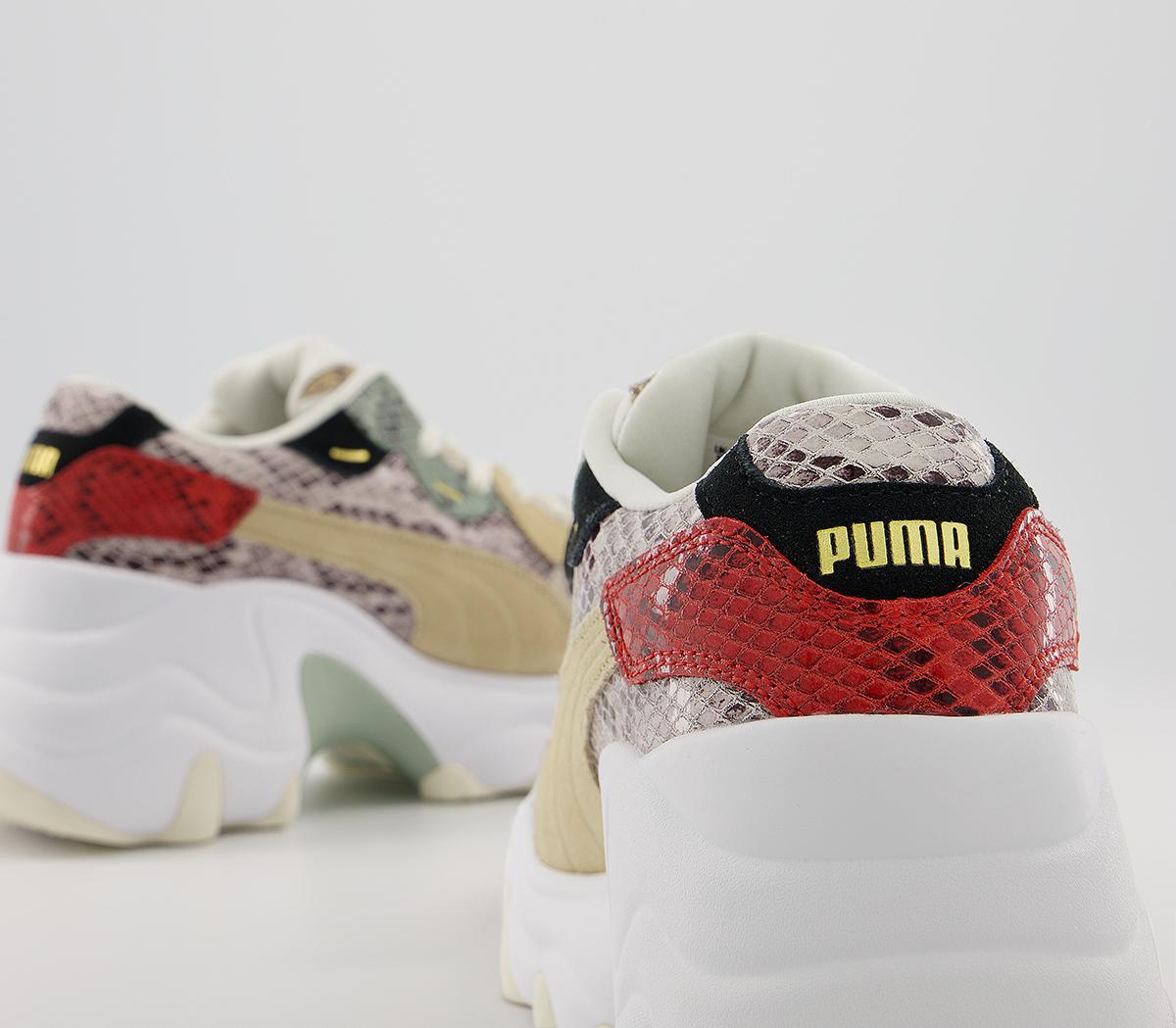 PUMA Pulsar Wedge Trainers Marshmallow Pale Khaki - Women's Trainers