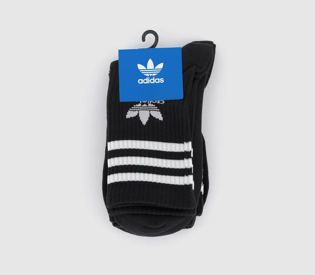 adidas Mid Cut Crew Socks 3 pack adidas Mid Cut Crew Socks 3 pack Black