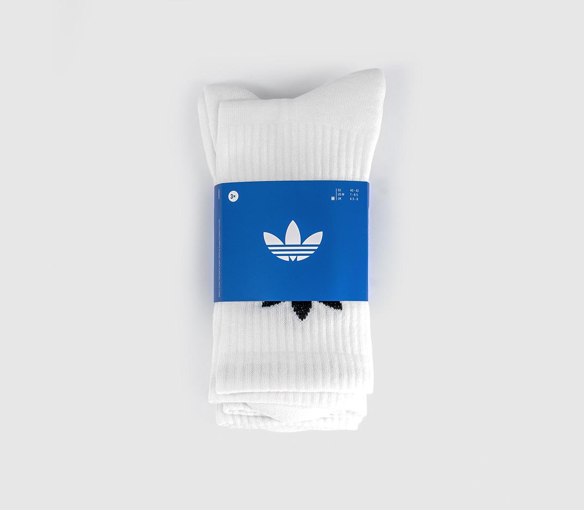adidasMid Cut Crew Socks 3packWhite