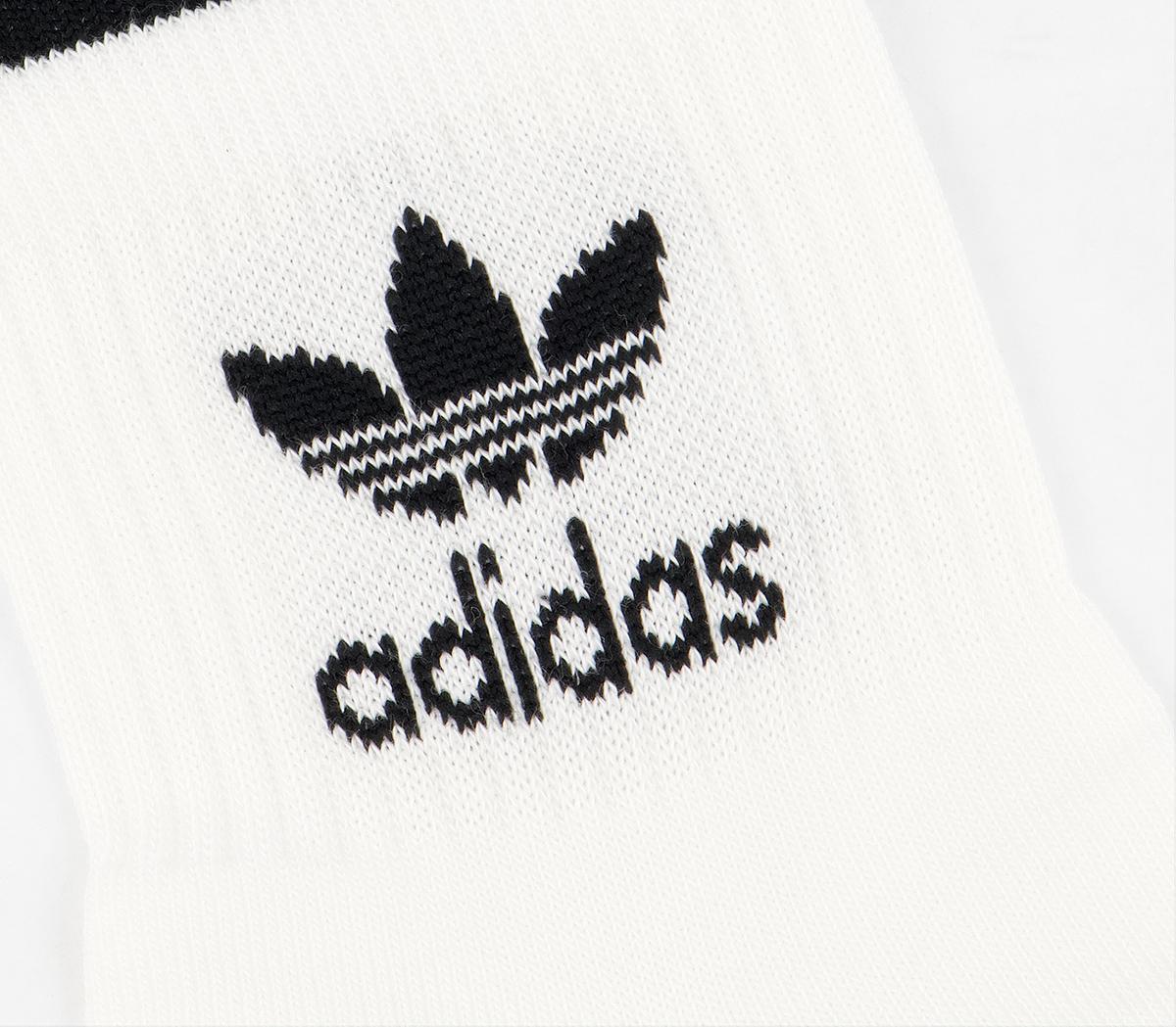adidasMid Cut Crew Socks 3 Pack adidasMid Cut Crew Socks 3 PackWhite Black