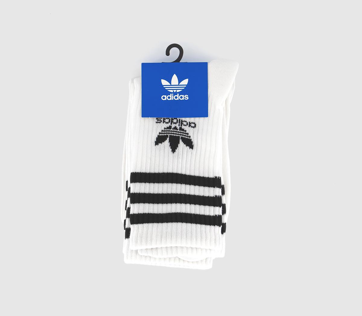adidasMid Cut Crew Socks 3 Pack adidasMid Cut Crew Socks 3 PackWhite Black