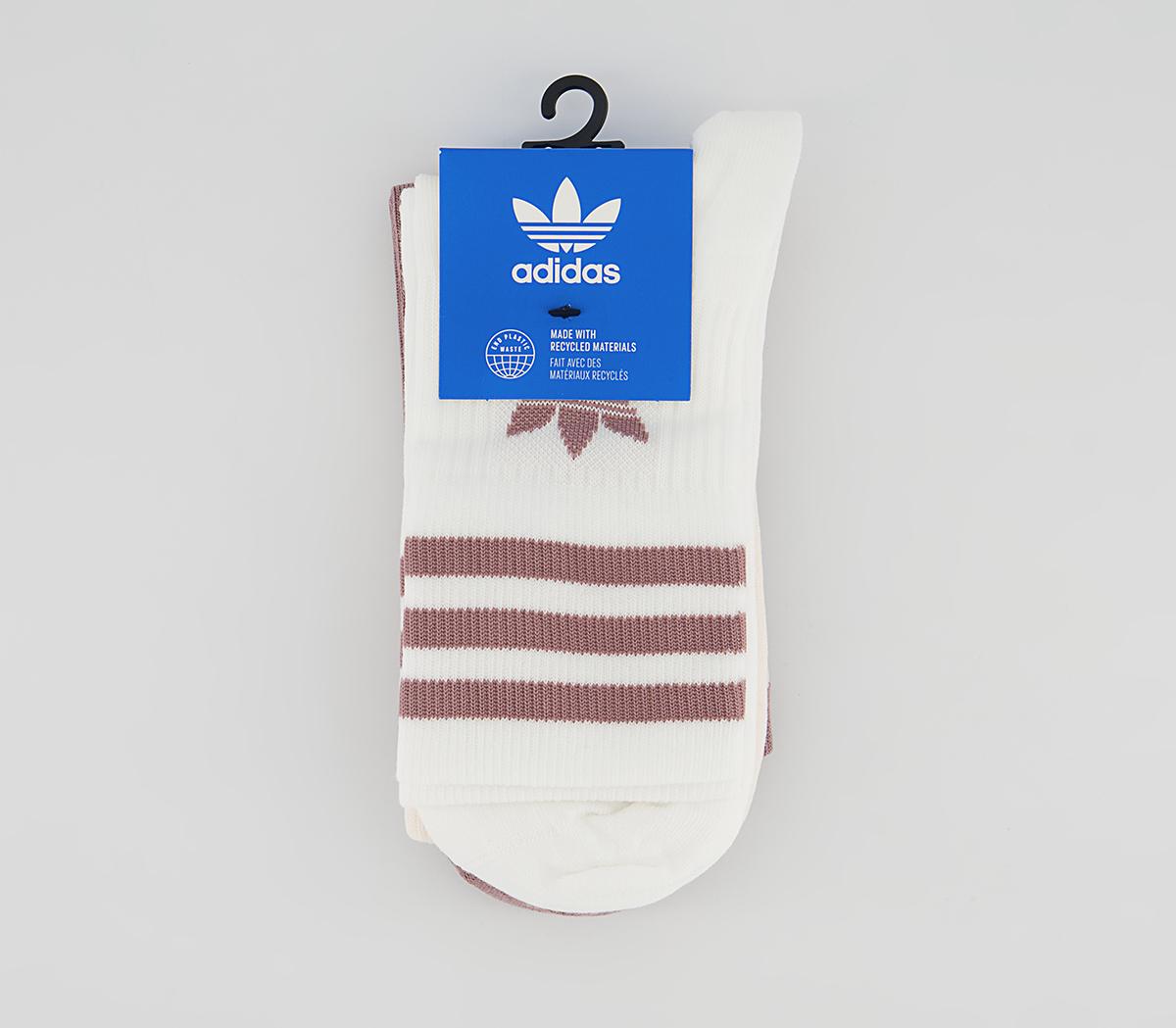 adidas Mid Cut Crew 3 pack Socks adidas Mid Cut Crew 3 pack Socks White Cream Brown