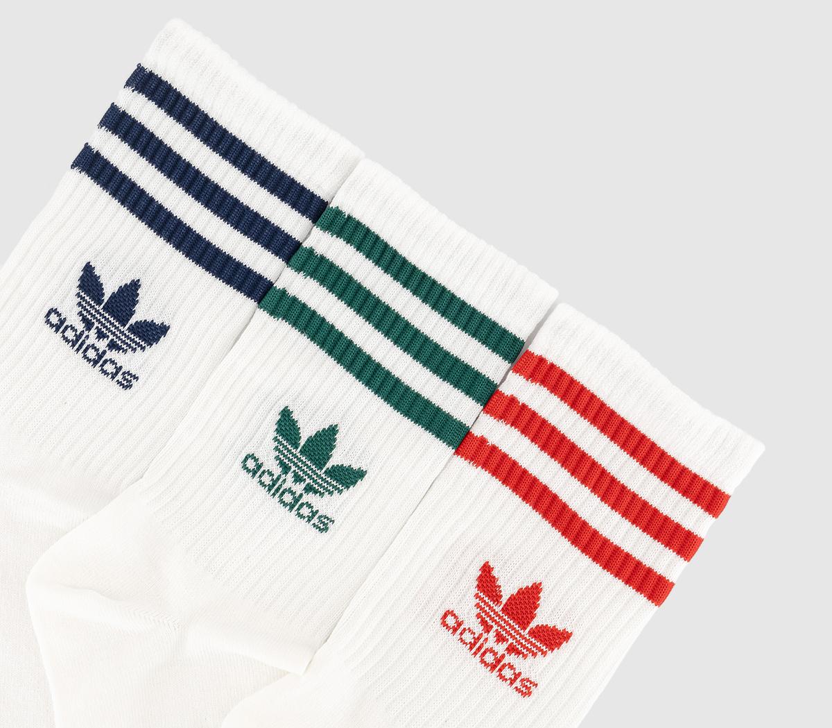 adidasMid Cut Crew Sock 3pack adidasMid Cut Crew Sock 3packWhite Night Indigo
