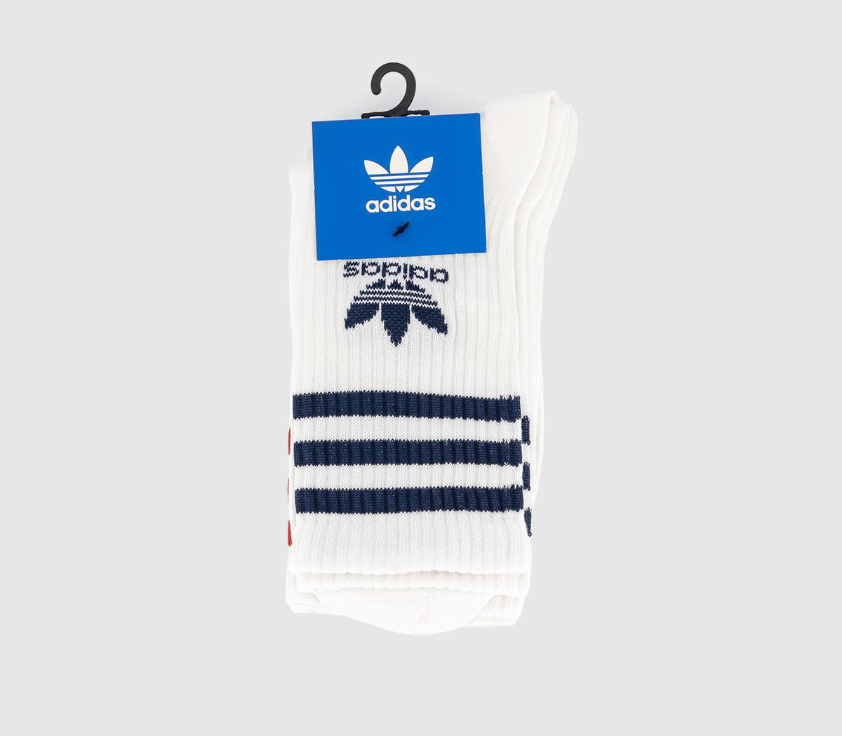 adidasMid Cut Crew Sock 3pack adidasMid Cut Crew Sock 3packWhite Night Indigo