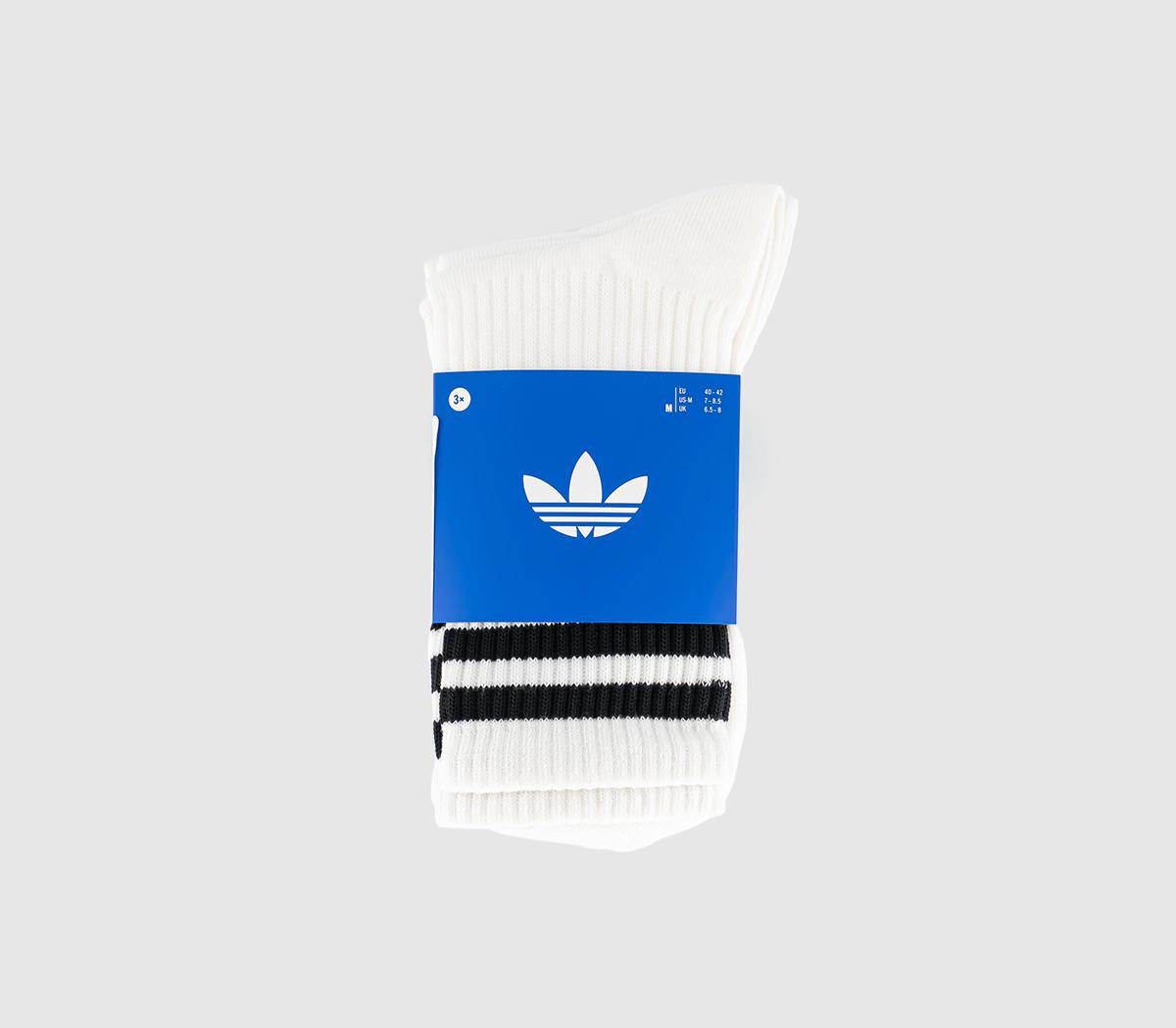 adidasMid Cut Crew Sock 3 Pack adidasMid Cut Crew Sock 3 PackWhite Black White Black