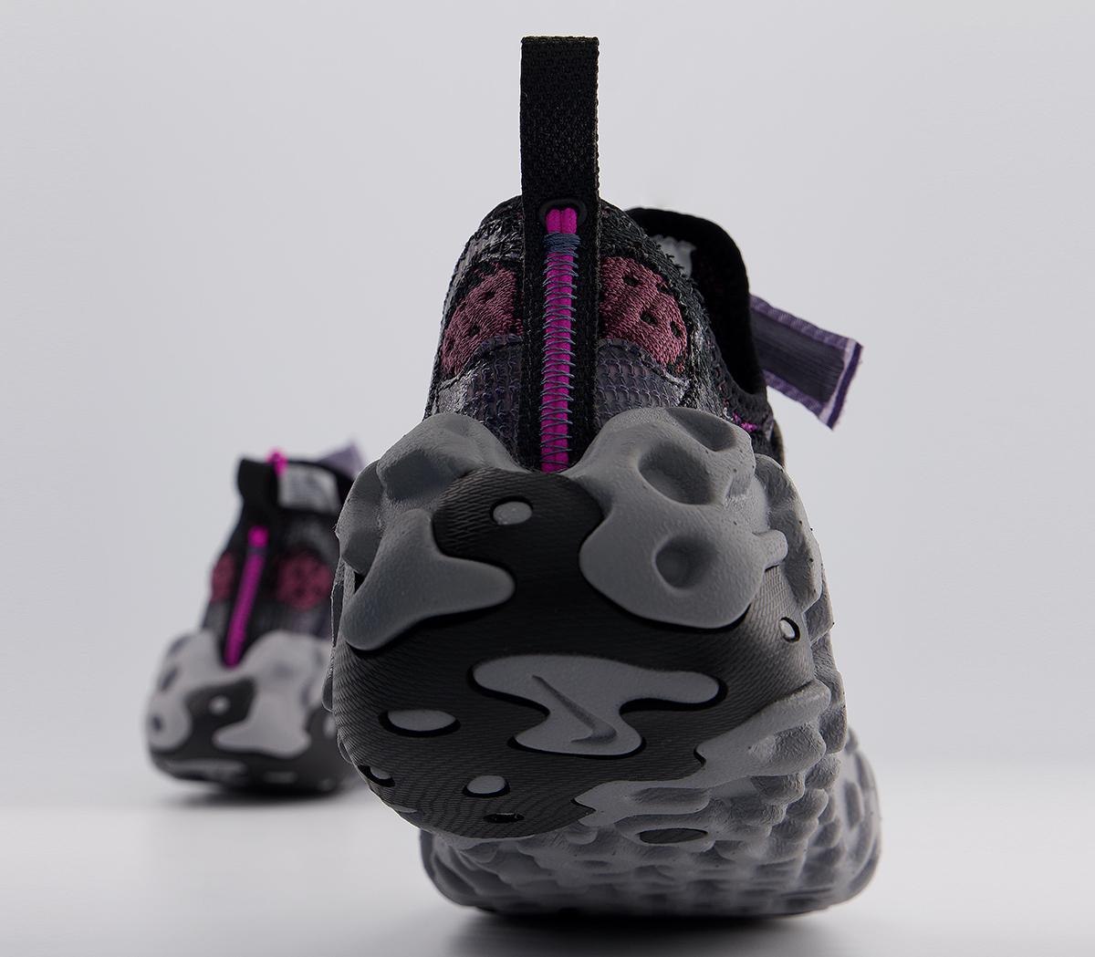 Nike Nike Overreact Flyknit Ispa Black Diffused Blue Shadowberry