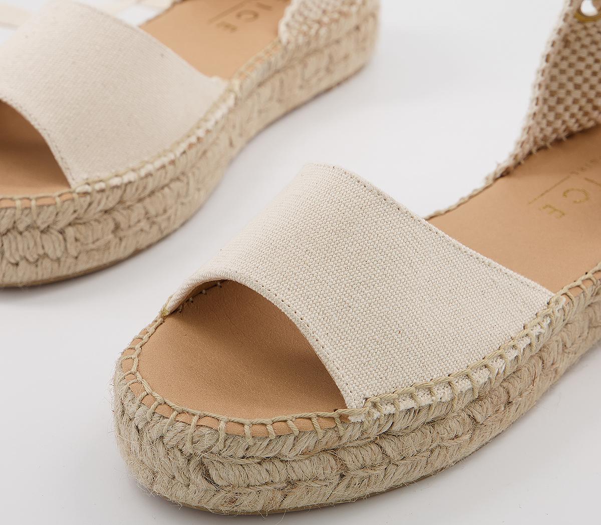 OFFICE Syrup Canvas Espadrilles Cream Canvas Women’s Sandals