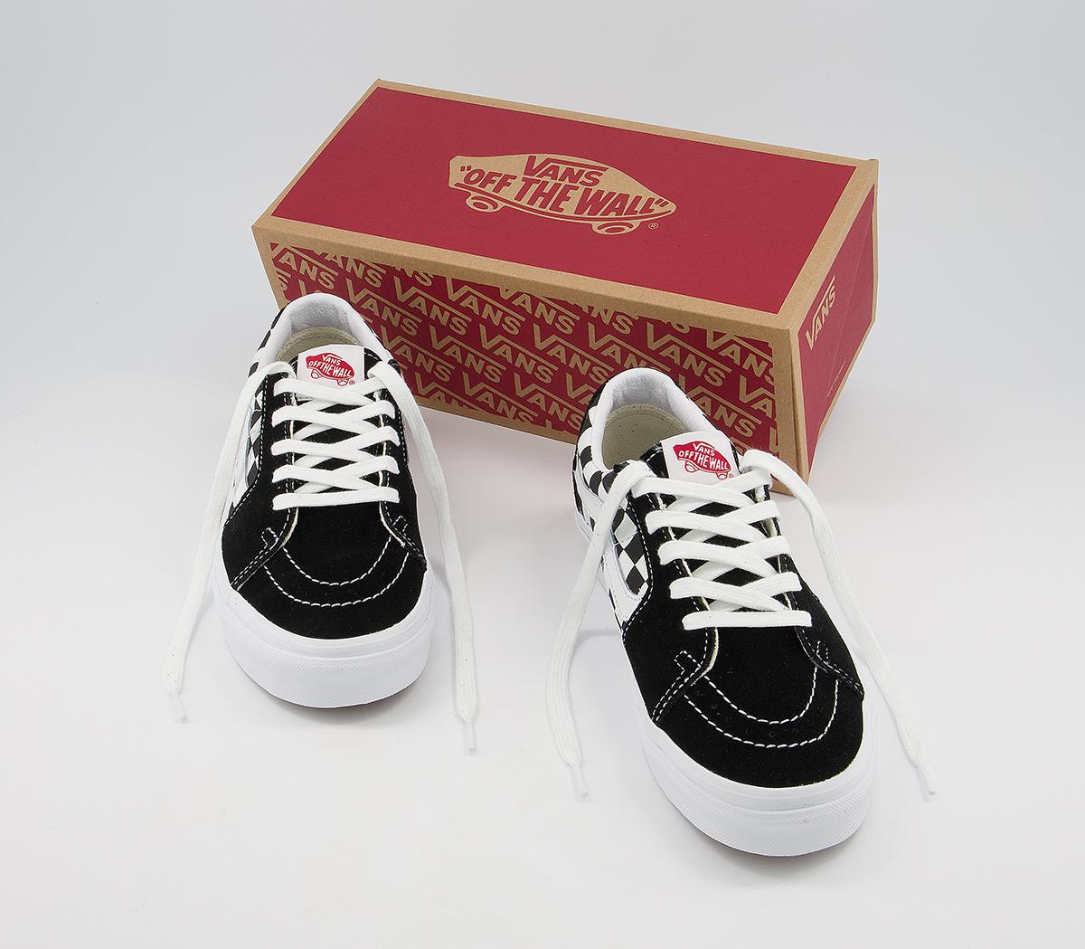 Vans Sk8 Low Trainers Black White Checkerboard - Women's Trainers