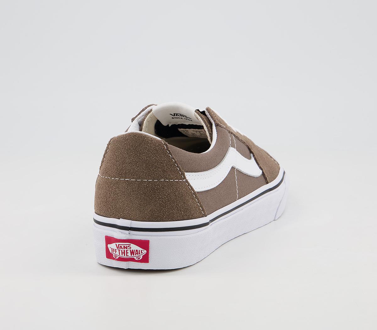 Vans Sk8 Low Trainers Vans Sk8 Low Trainers Walnut True White