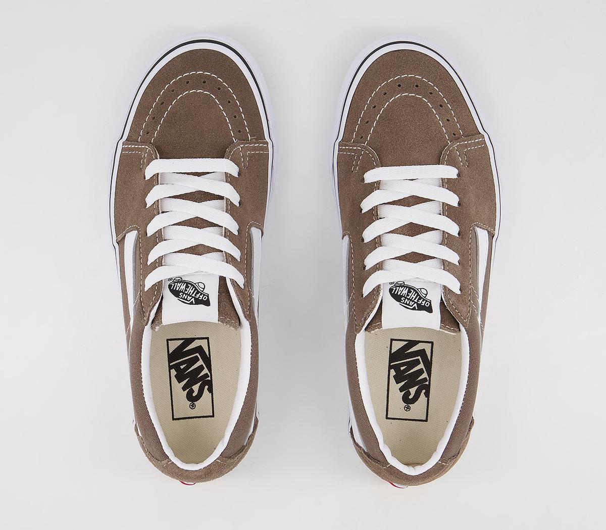 Vans Sk8 Low Trainers Vans Sk8 Low Trainers Walnut True White