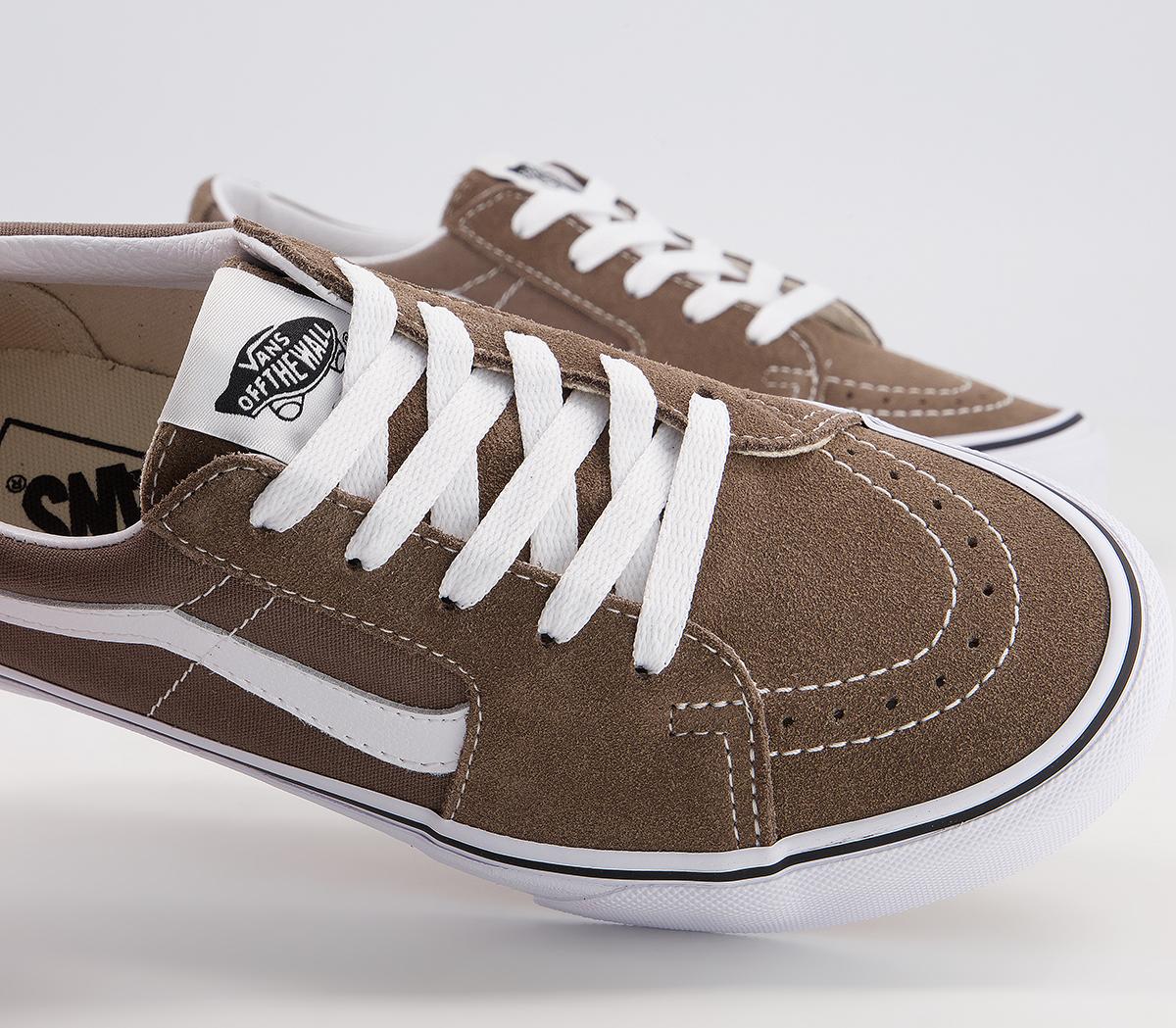 Vans Sk8 Low Trainers Vans Sk8 Low Trainers Walnut True White