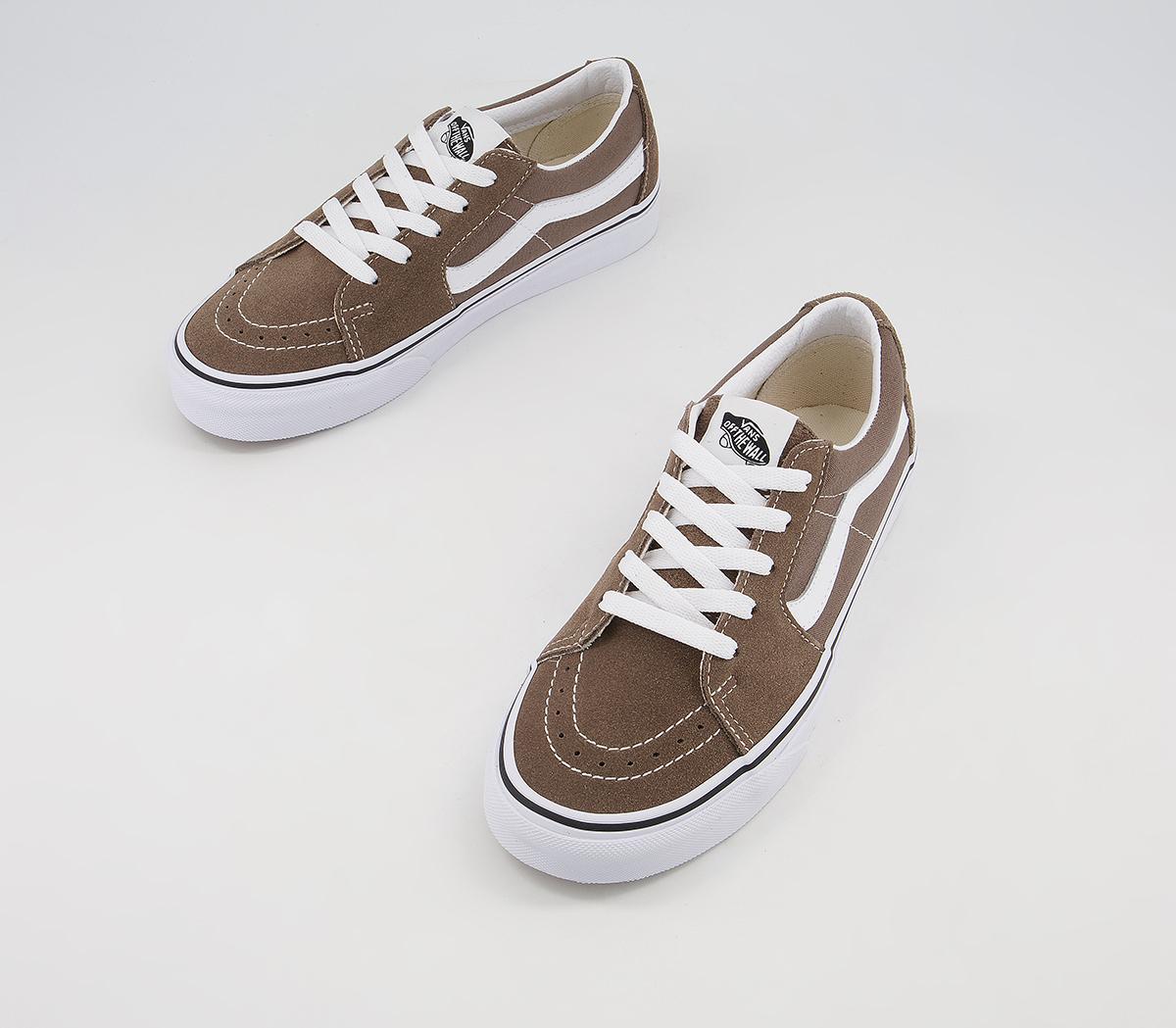 Vans Sk8 Low Trainers Vans Sk8 Low Trainers Walnut True White