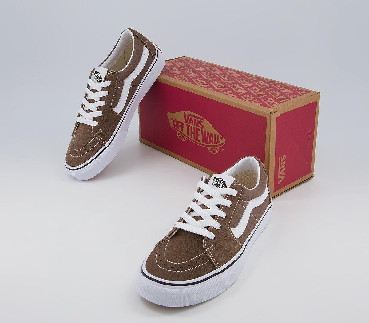 Vans Sk8 Low Trainers Vans Sk8 Low Trainers Walnut True White