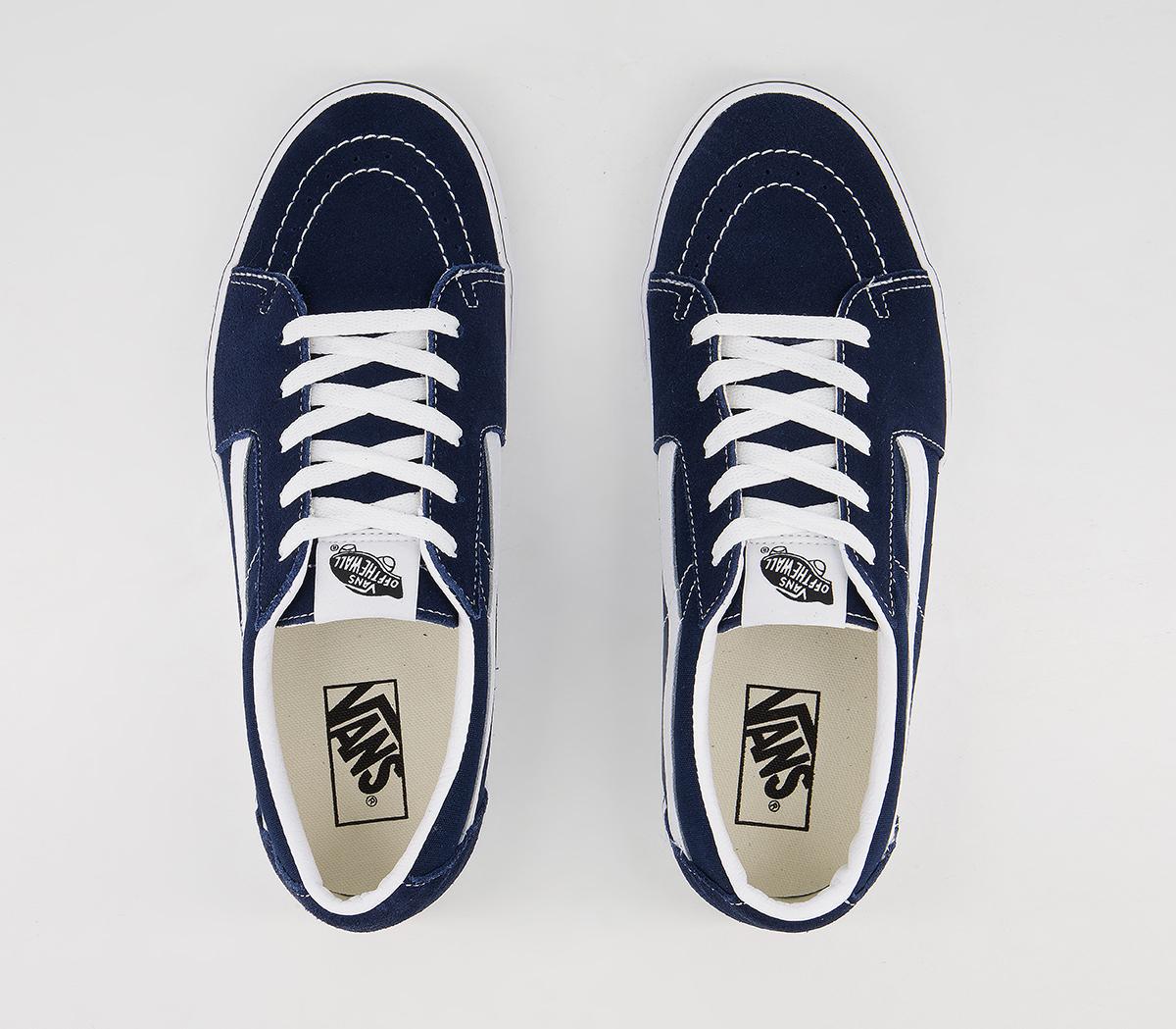 Vans Sk8 Low Trainers Vans Sk8 Low Trainers Dress Blue True White