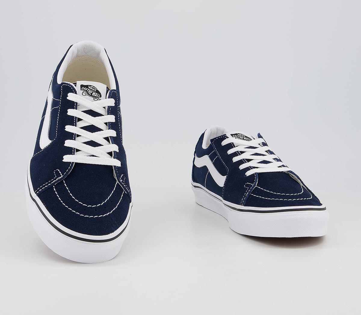 Vans Sk8 Low Trainers Vans Sk8 Low Trainers Dress Blue True White