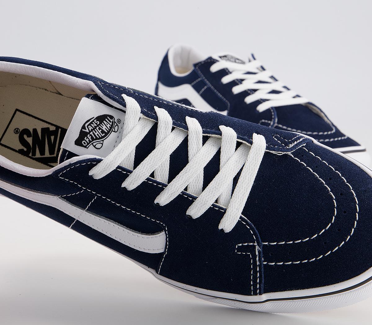 Vans Sk8 Low Trainers Vans Sk8 Low Trainers Dress Blue True White