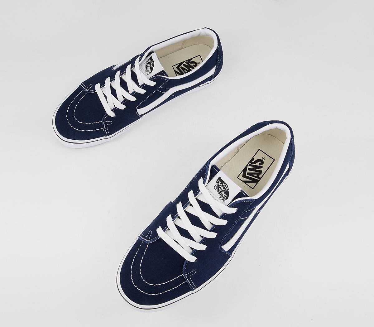 Vans Sk8 Low Trainers Vans Sk8 Low Trainers Dress Blue True White