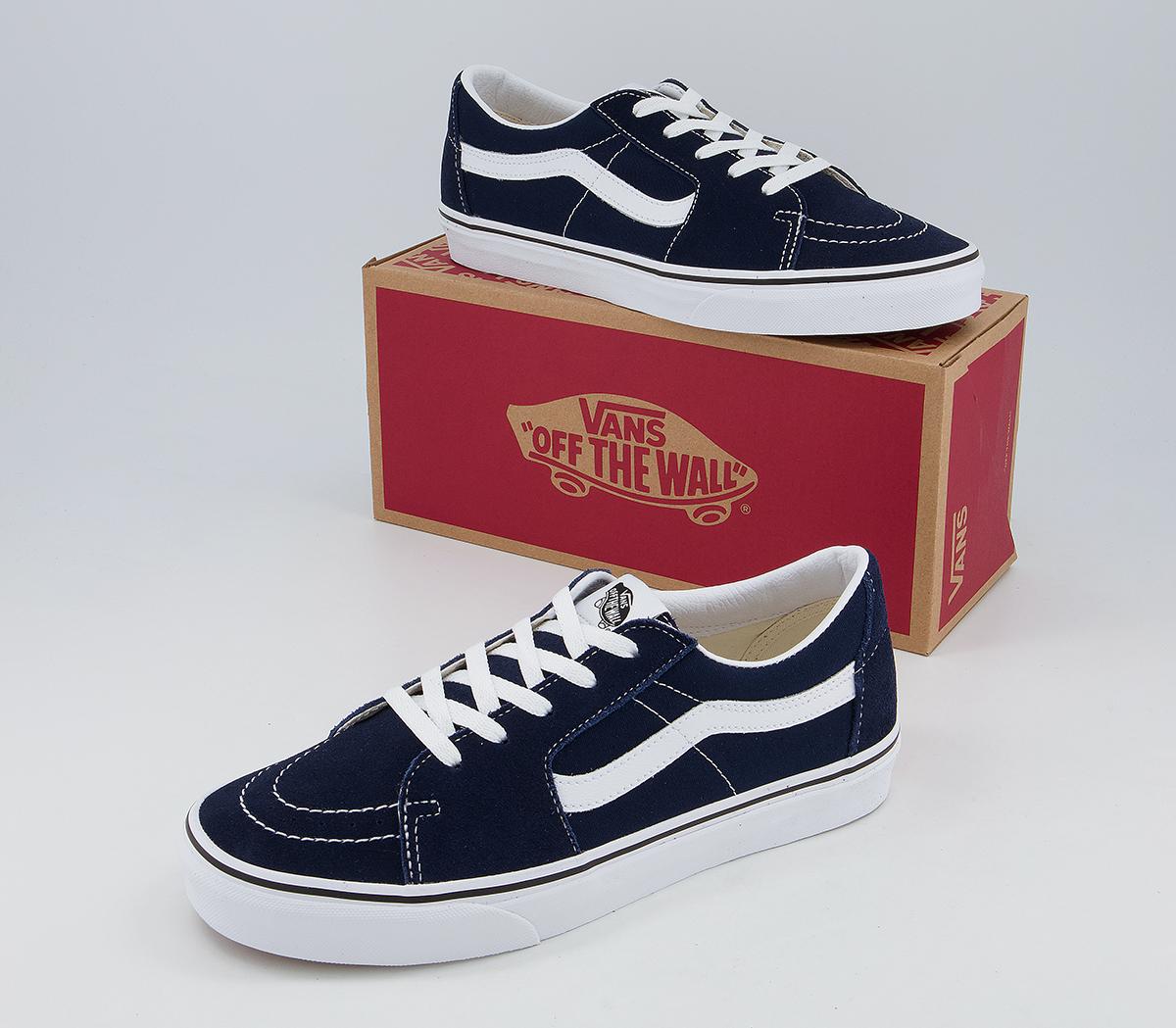 Vans Sk8 Low Trainers Dress Blue True White - Unisex Sports