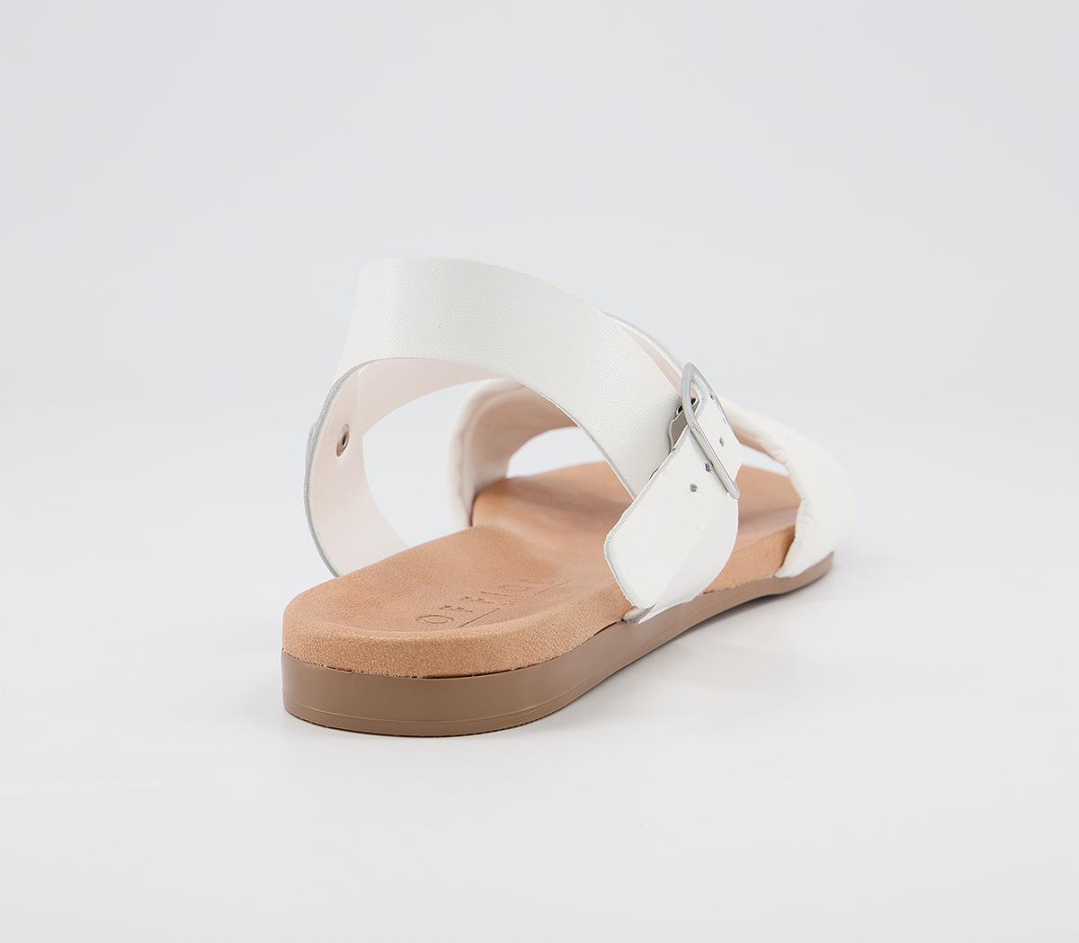OFFICESpeciality Two Part SandalsOff White Leather