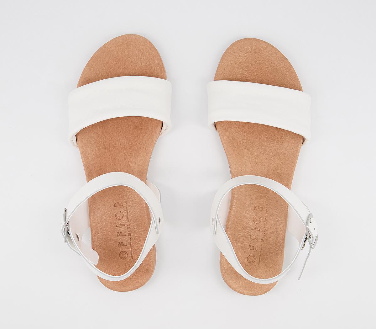 OFFICESpeciality Two Part SandalsOff White Leather