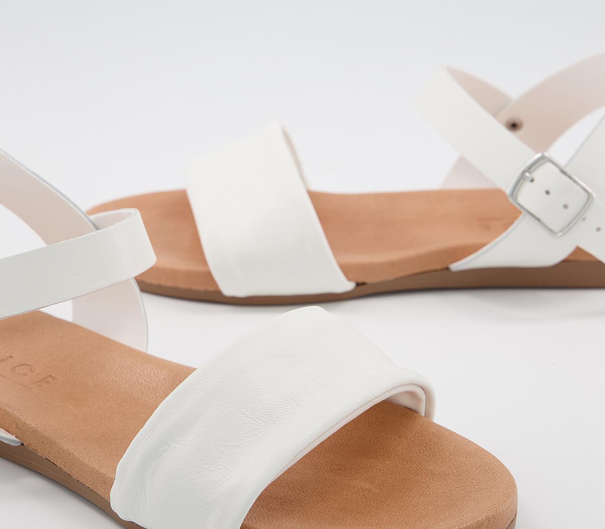 OFFICESpeciality Two Part SandalsOff White Leather