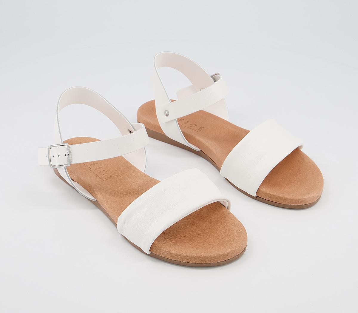 OFFICESpeciality Two Part SandalsOff White Leather