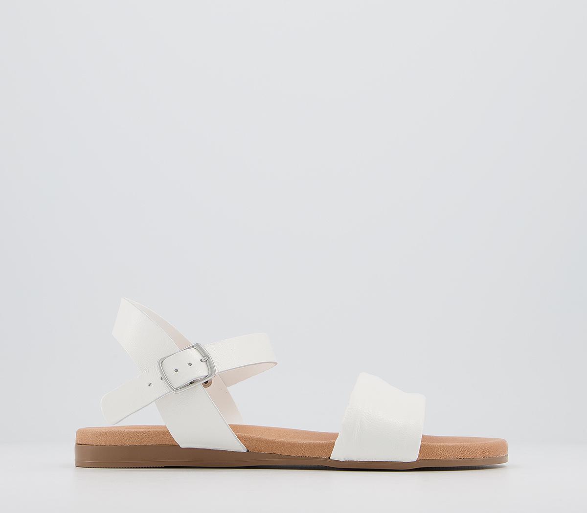 OFFICE Speciality Two Part Sandal Off White Leather Women s