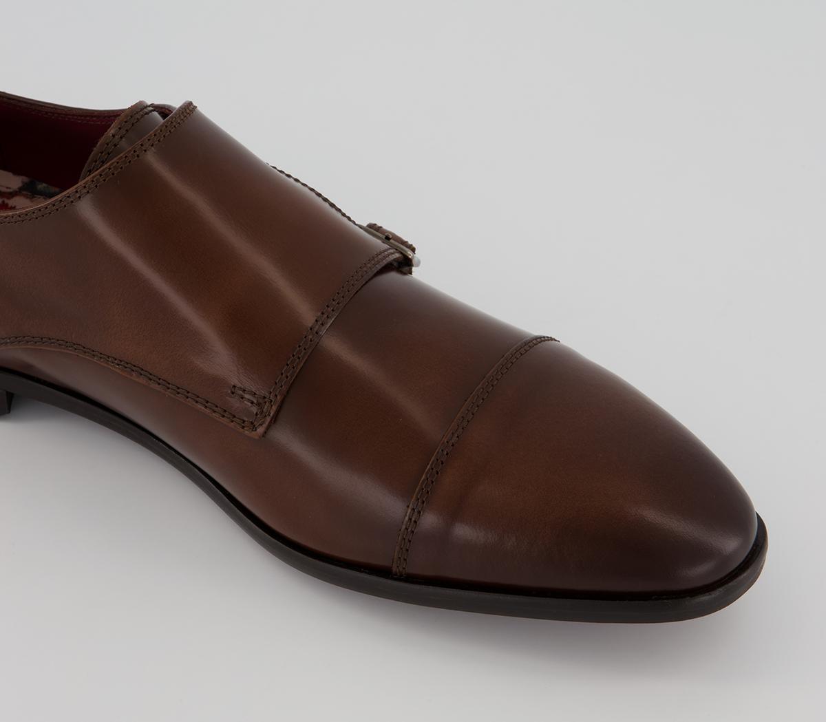 Poste Pascal Toecap Monk Shoes Poste Pascal Toecap Monk Shoes Tan Leather
