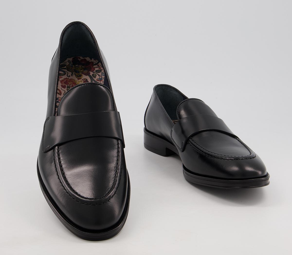 Poste Pearson Saddle Loafers Poste Pearson Saddle Loafers Black Leather