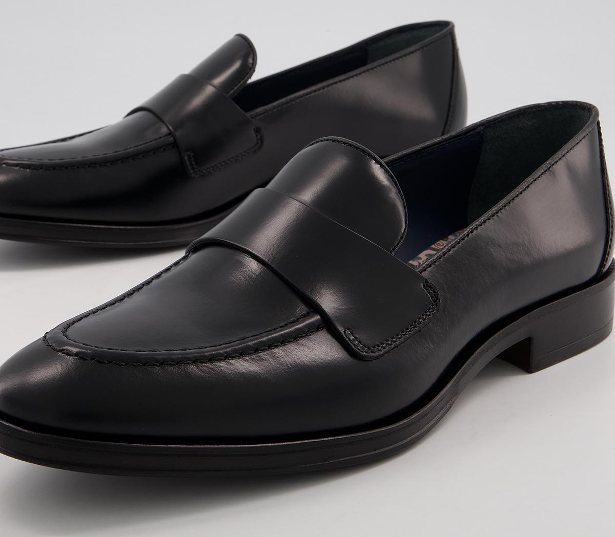 Poste Pearson Saddle Loafers Poste Pearson Saddle Loafers Black Leather
