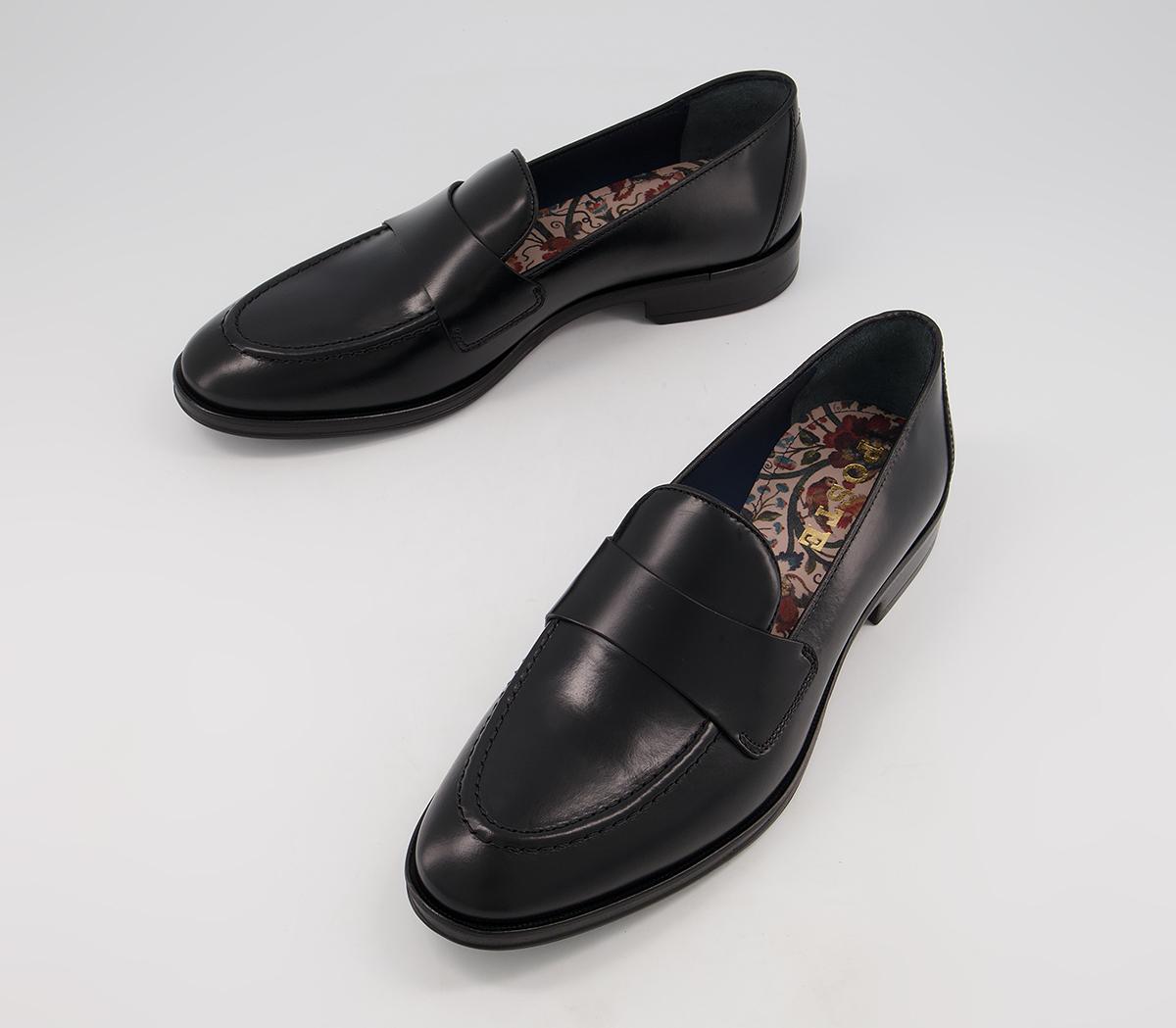 Poste Pearson Saddle Loafers Poste Pearson Saddle Loafers Black Leather