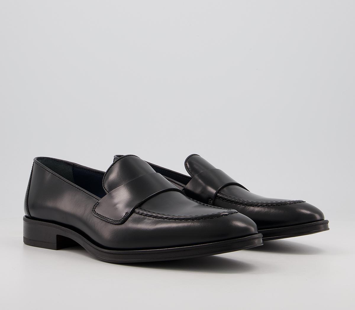 Poste Pearson Saddle Loafers Poste Pearson Saddle Loafers Black Leather