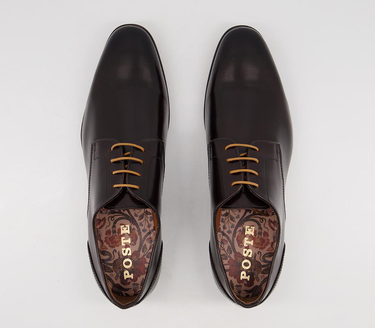 Poste Princeton Derby Shoes Poste Princeton Derby Shoes Brown Leather