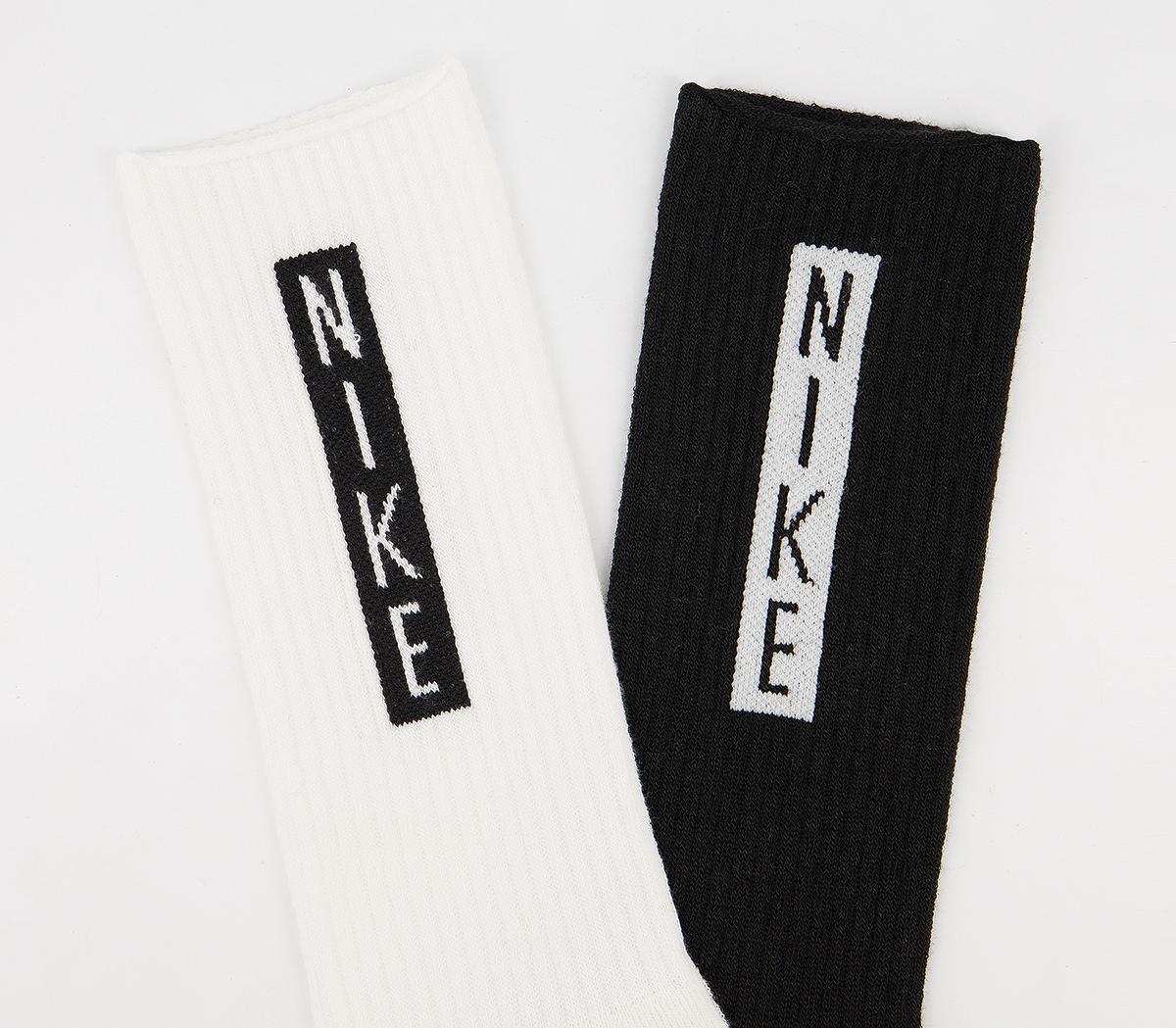 NikeHeritage Crew Sock 2 PairBlack Multi